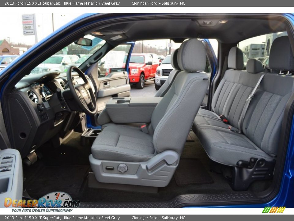 Steel Gray Interior - 2013 Ford F150 XLT SuperCab Photo #12