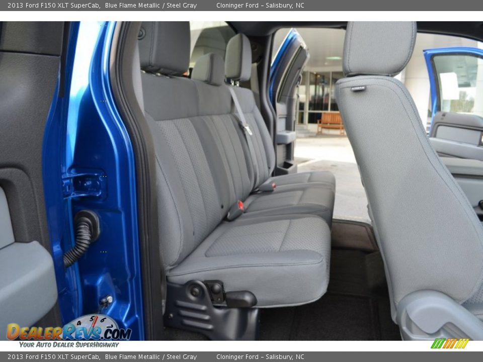 2013 Ford F150 XLT SuperCab Blue Flame Metallic / Steel Gray Photo #13