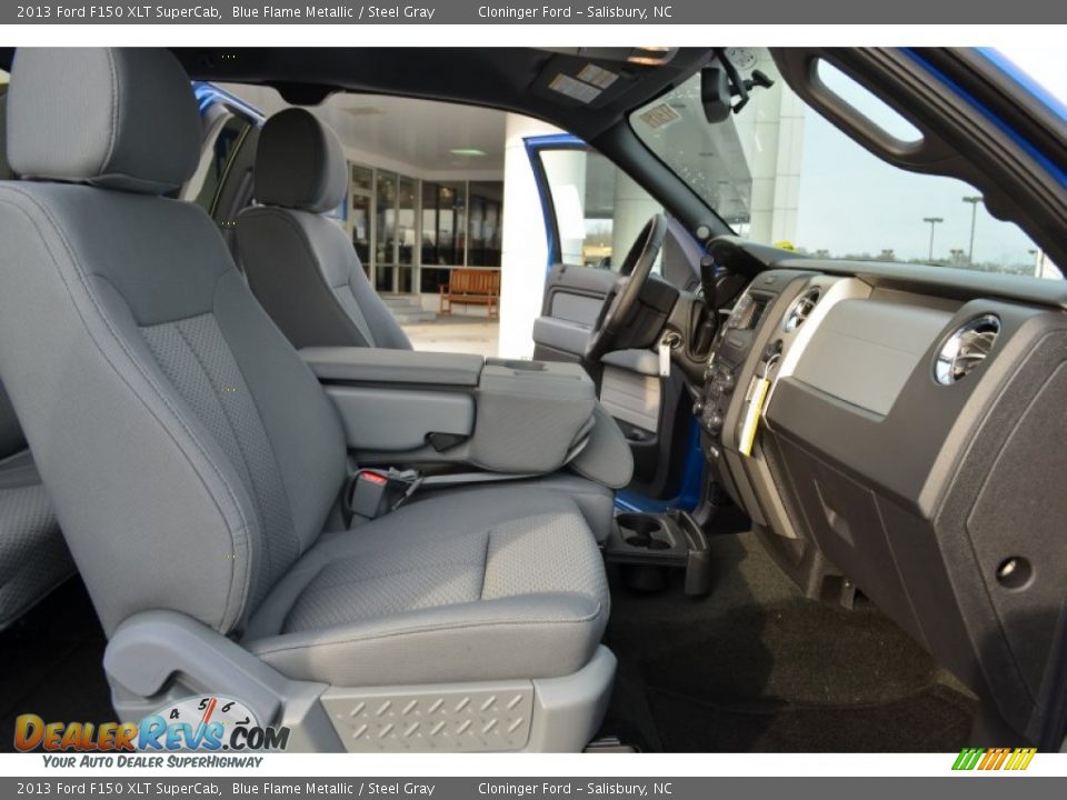 2013 Ford F150 XLT SuperCab Blue Flame Metallic / Steel Gray Photo #14