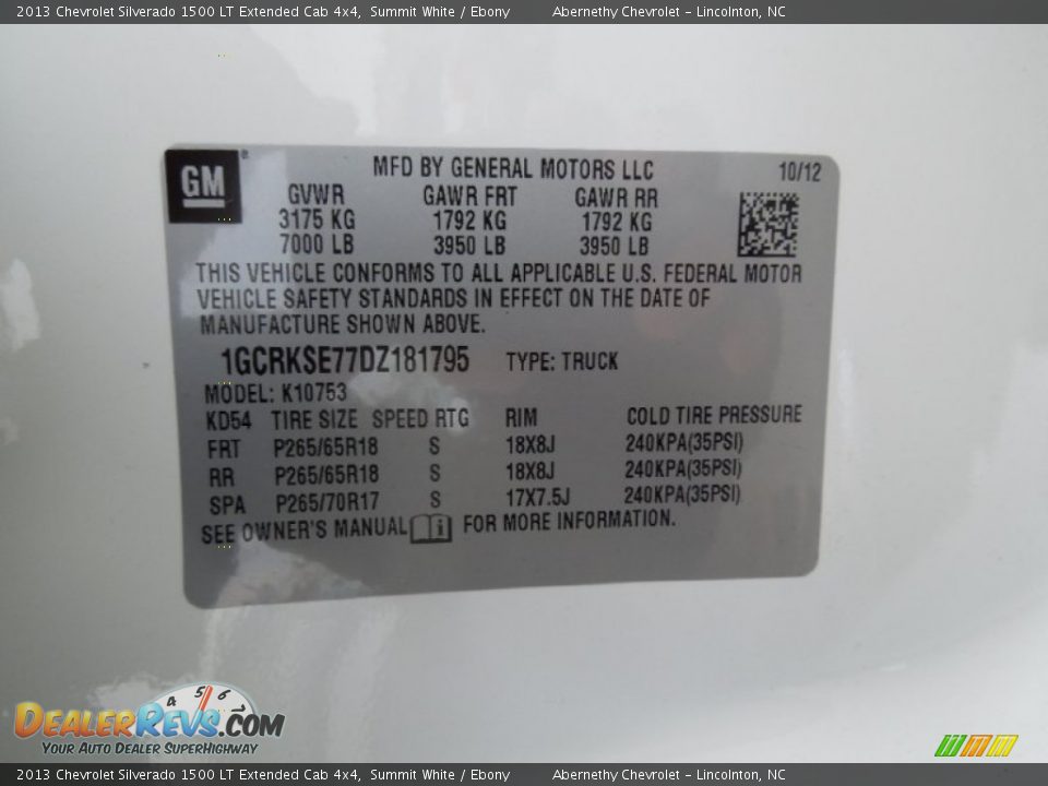 2013 Chevrolet Silverado 1500 LT Extended Cab 4x4 Summit White / Ebony Photo #7