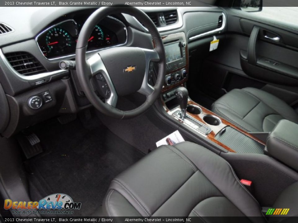 Ebony Interior - 2013 Chevrolet Traverse LT Photo #24