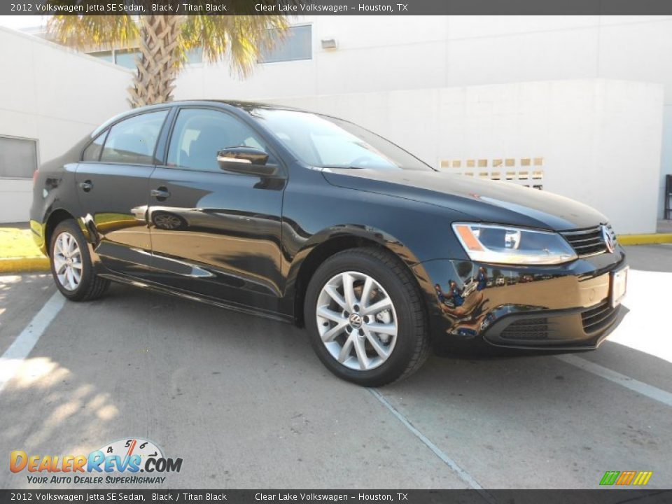 2012 Volkswagen Jetta SE Sedan Black / Titan Black Photo #1