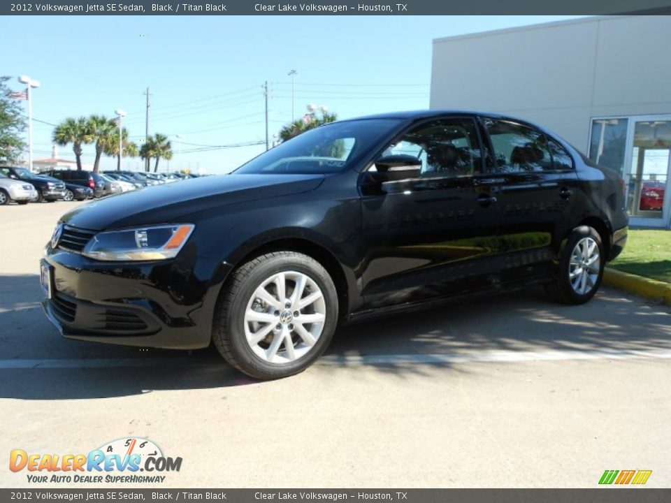 2012 Volkswagen Jetta SE Sedan Black / Titan Black Photo #3
