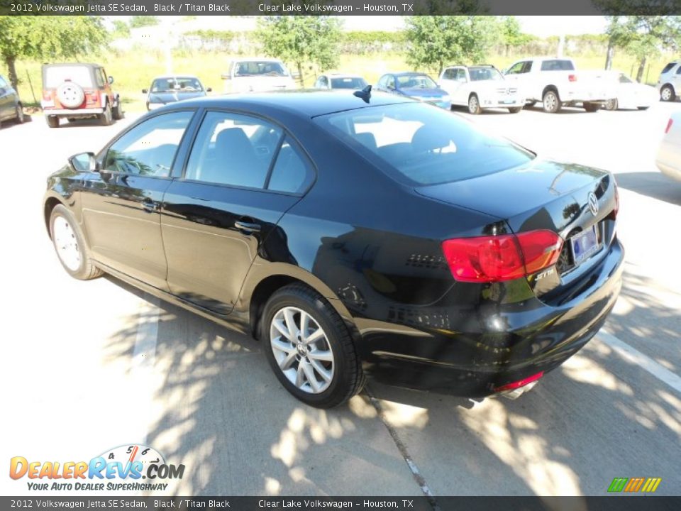 2012 Volkswagen Jetta SE Sedan Black / Titan Black Photo #5
