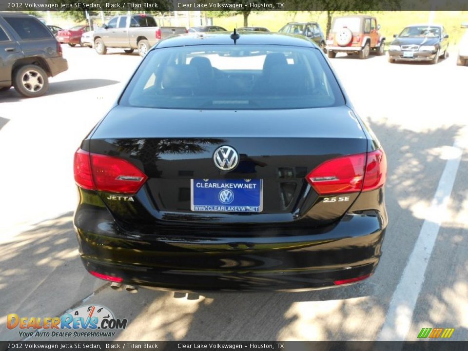 2012 Volkswagen Jetta SE Sedan Black / Titan Black Photo #6