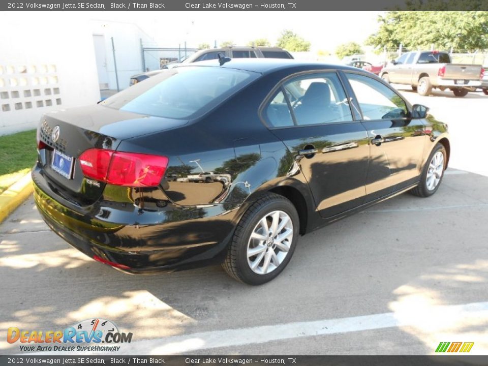 2012 Volkswagen Jetta SE Sedan Black / Titan Black Photo #7