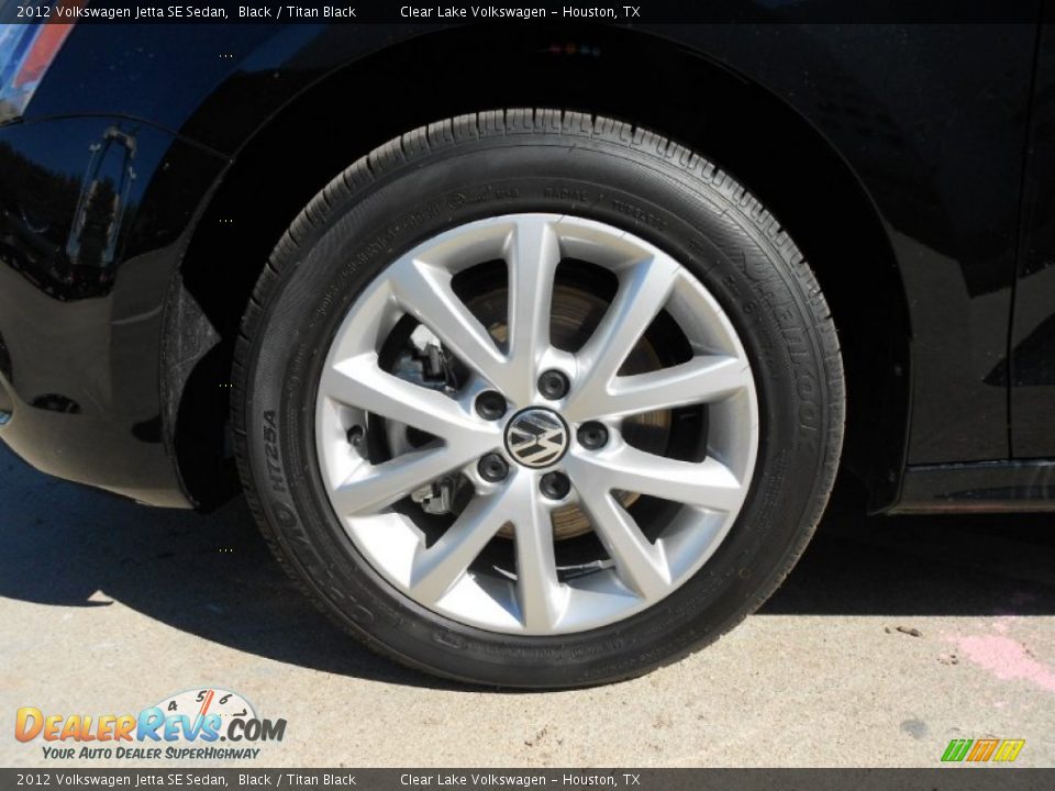 2012 Volkswagen Jetta SE Sedan Black / Titan Black Photo #9