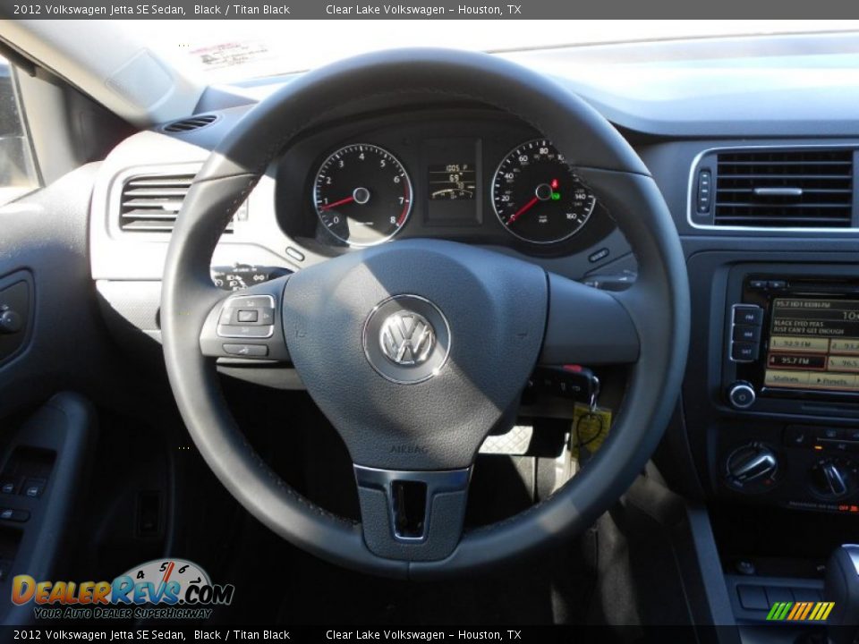 2012 Volkswagen Jetta SE Sedan Black / Titan Black Photo #16