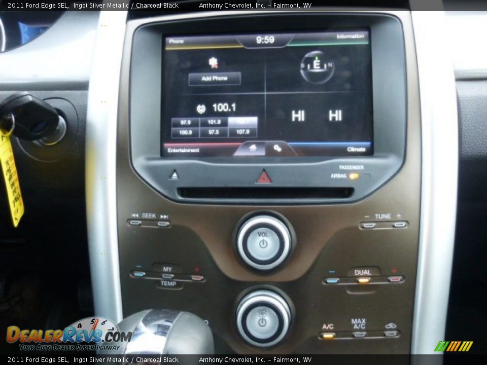 2011 Ford Edge SEL Ingot Silver Metallic / Charcoal Black Photo #19