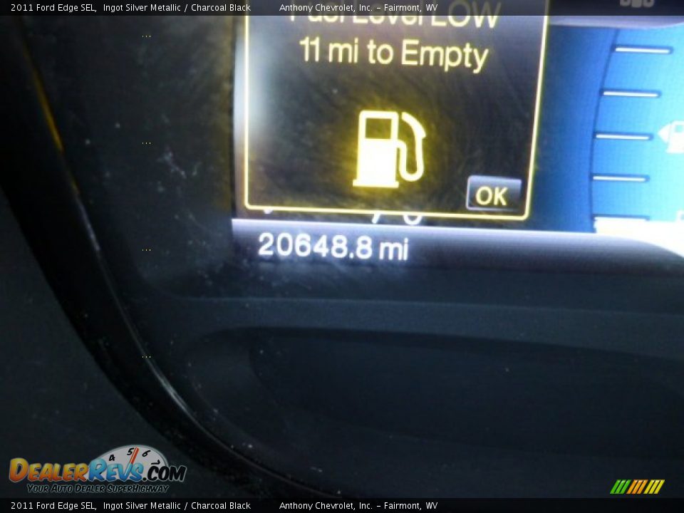 2011 Ford Edge SEL Ingot Silver Metallic / Charcoal Black Photo #20