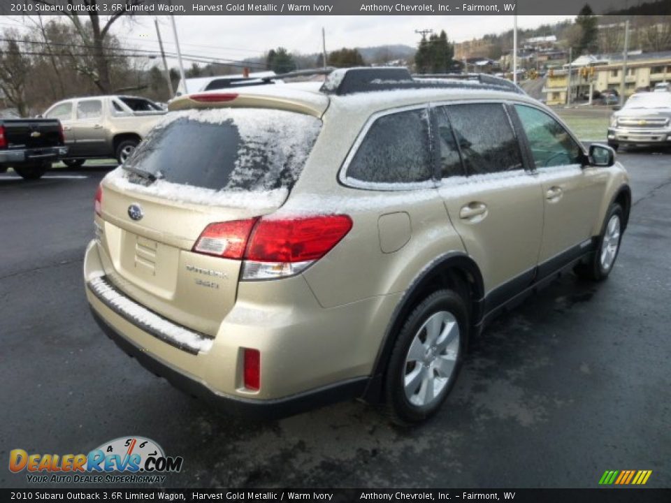 2010 Subaru Outback 3.6R Limited Wagon Harvest Gold Metallic / Warm Ivory Photo #7