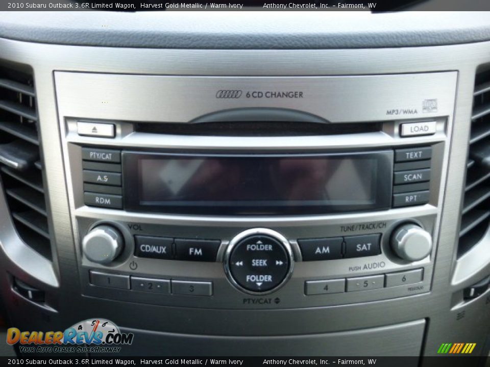 Audio System of 2010 Subaru Outback 3.6R Limited Wagon Photo #19