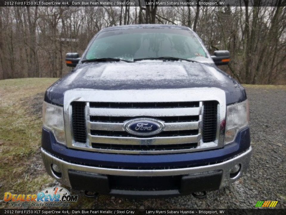 2012 Ford F150 XLT SuperCrew 4x4 Dark Blue Pearl Metallic / Steel Gray Photo #2