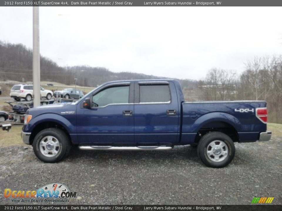 2012 Ford F150 XLT SuperCrew 4x4 Dark Blue Pearl Metallic / Steel Gray Photo #4