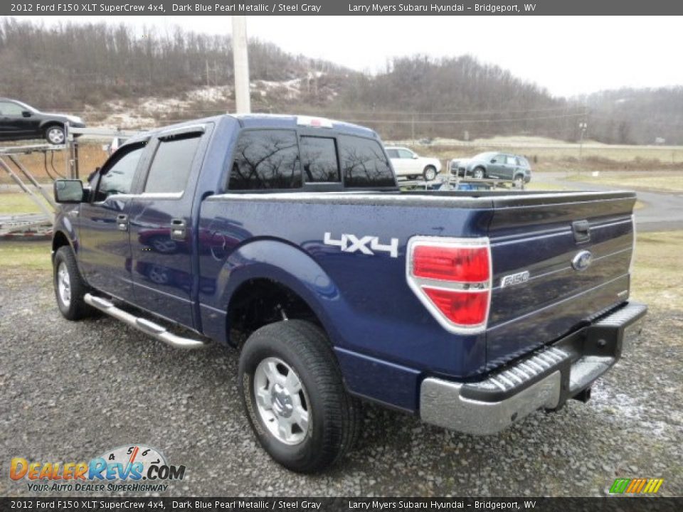 2012 Ford F150 XLT SuperCrew 4x4 Dark Blue Pearl Metallic / Steel Gray Photo #5