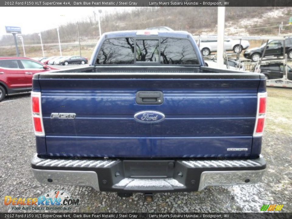2012 Ford F150 XLT SuperCrew 4x4 Dark Blue Pearl Metallic / Steel Gray Photo #6