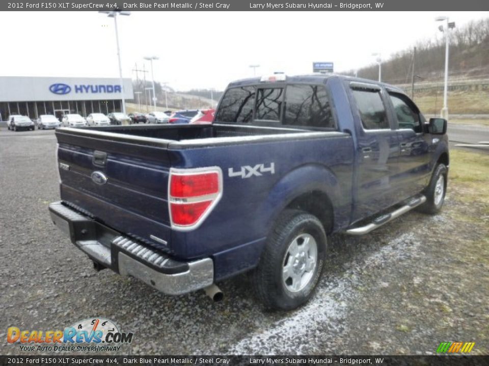 2012 Ford F150 XLT SuperCrew 4x4 Dark Blue Pearl Metallic / Steel Gray Photo #7