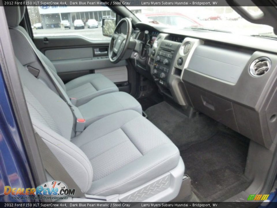 2012 Ford F150 XLT SuperCrew 4x4 Dark Blue Pearl Metallic / Steel Gray Photo #10