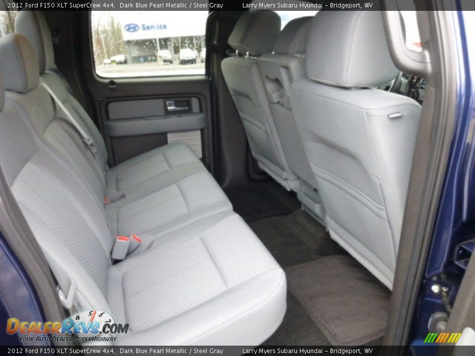 2012 Ford F150 XLT SuperCrew 4x4 Dark Blue Pearl Metallic / Steel Gray Photo #12