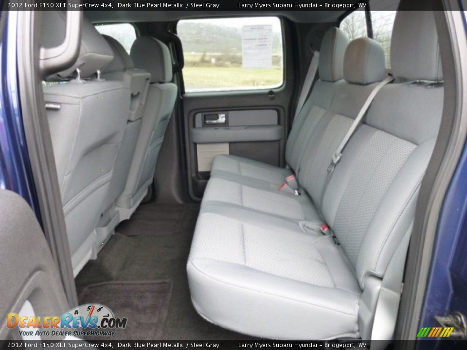 2012 Ford F150 XLT SuperCrew 4x4 Dark Blue Pearl Metallic / Steel Gray Photo #14