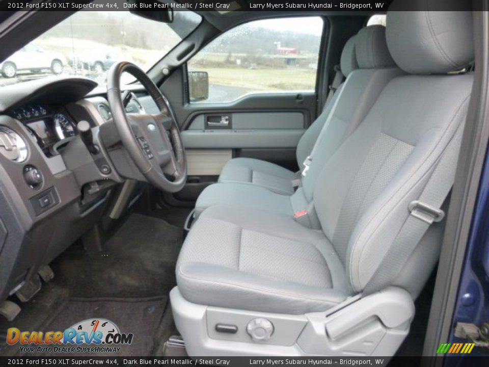 2012 Ford F150 XLT SuperCrew 4x4 Dark Blue Pearl Metallic / Steel Gray Photo #16