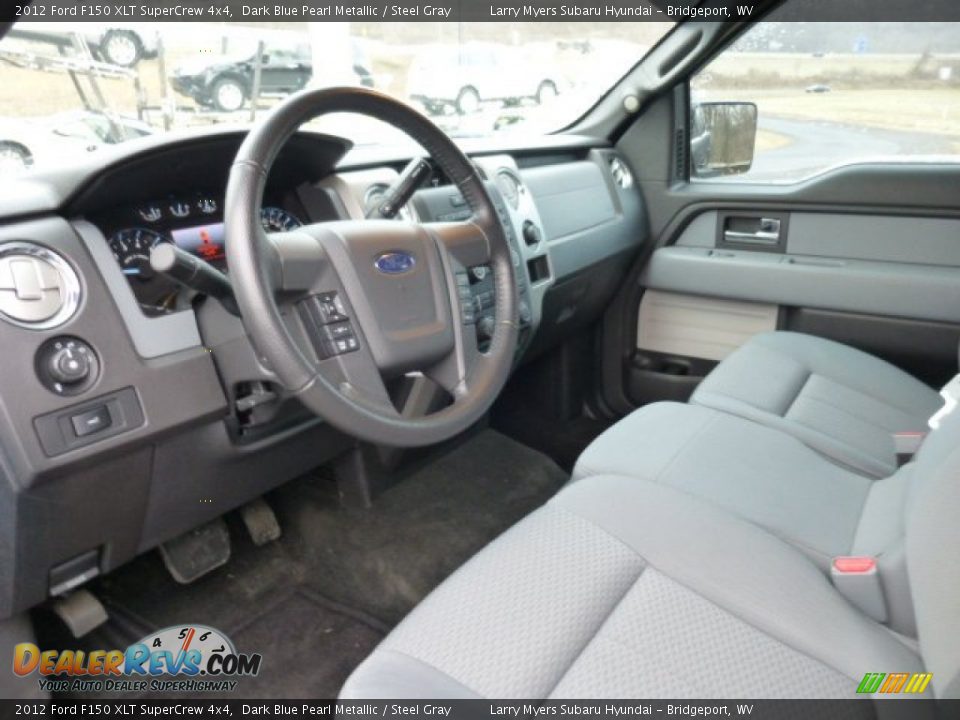 2012 Ford F150 XLT SuperCrew 4x4 Dark Blue Pearl Metallic / Steel Gray Photo #17
