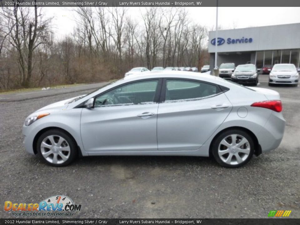 2012 Hyundai Elantra Limited Shimmering Silver / Gray Photo #4