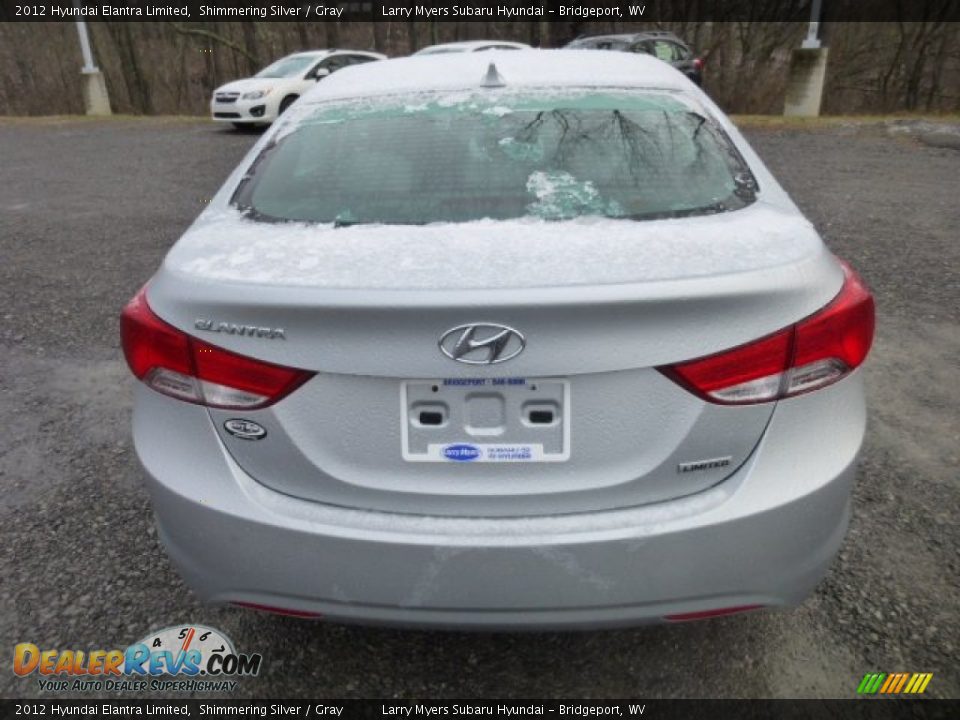 2012 Hyundai Elantra Limited Shimmering Silver / Gray Photo #6
