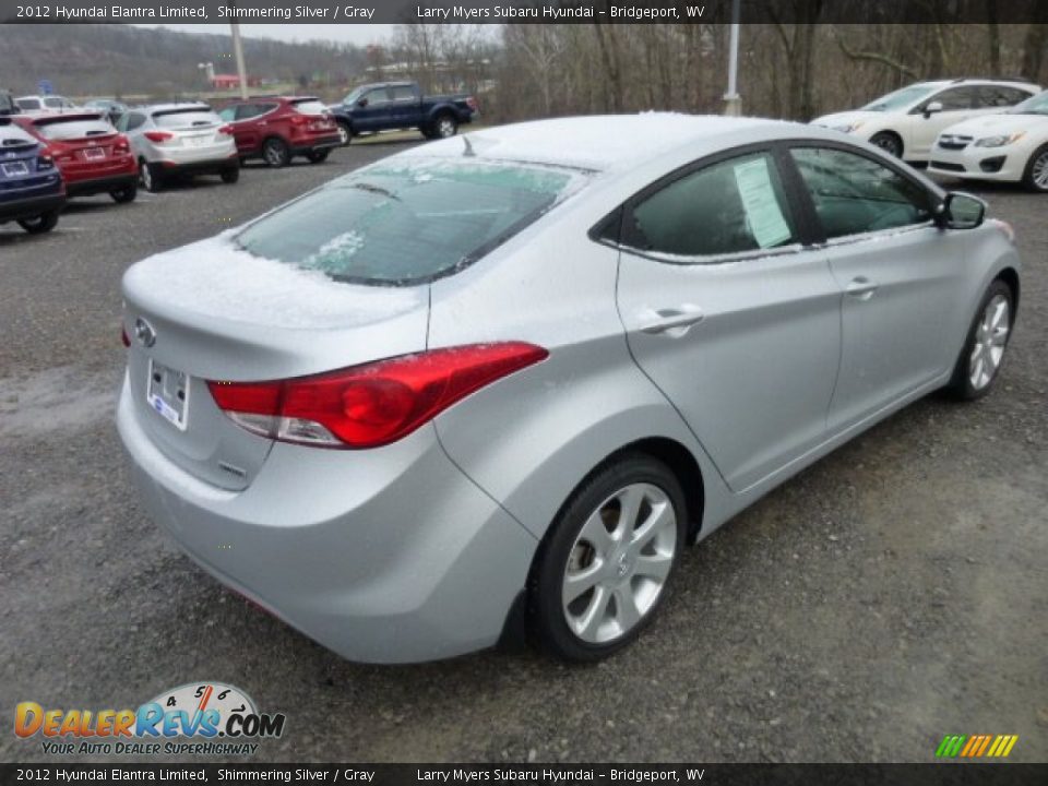 2012 Hyundai Elantra Limited Shimmering Silver / Gray Photo #7
