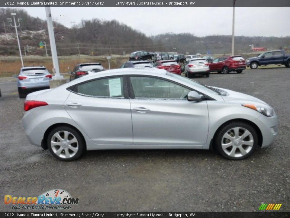 2012 Hyundai Elantra Limited Shimmering Silver / Gray Photo #8