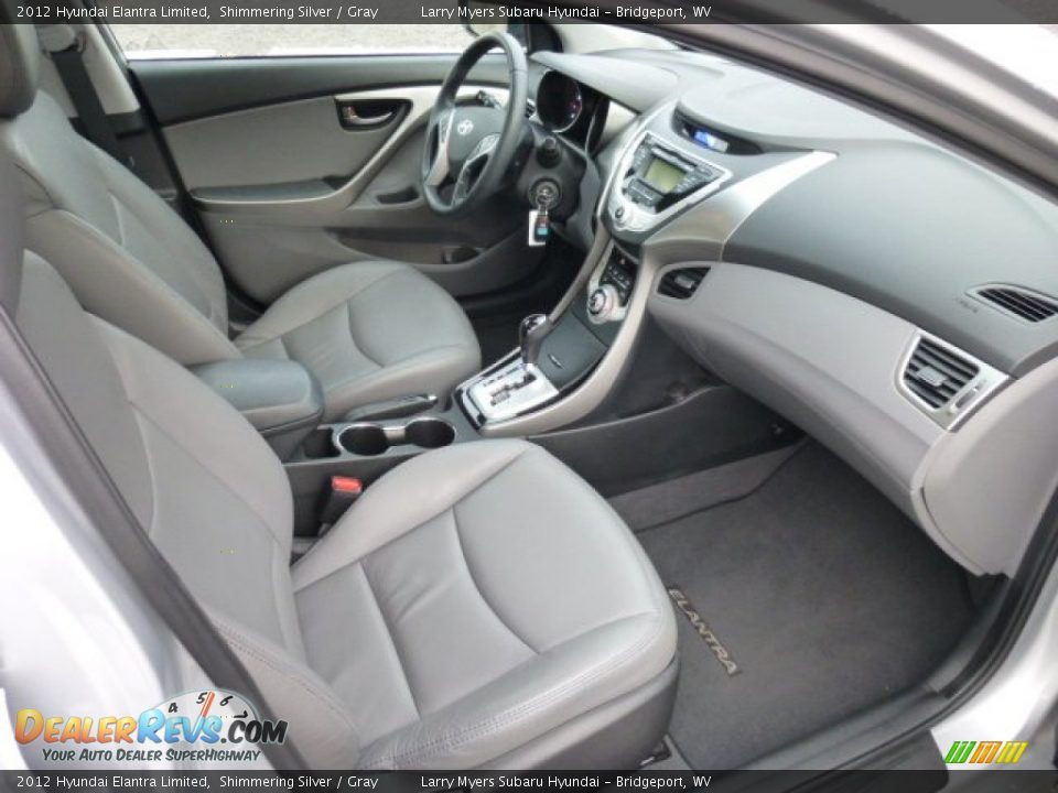 2012 Hyundai Elantra Limited Shimmering Silver / Gray Photo #10