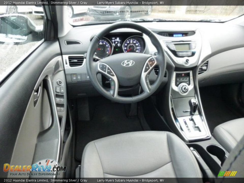 2012 Hyundai Elantra Limited Shimmering Silver / Gray Photo #14