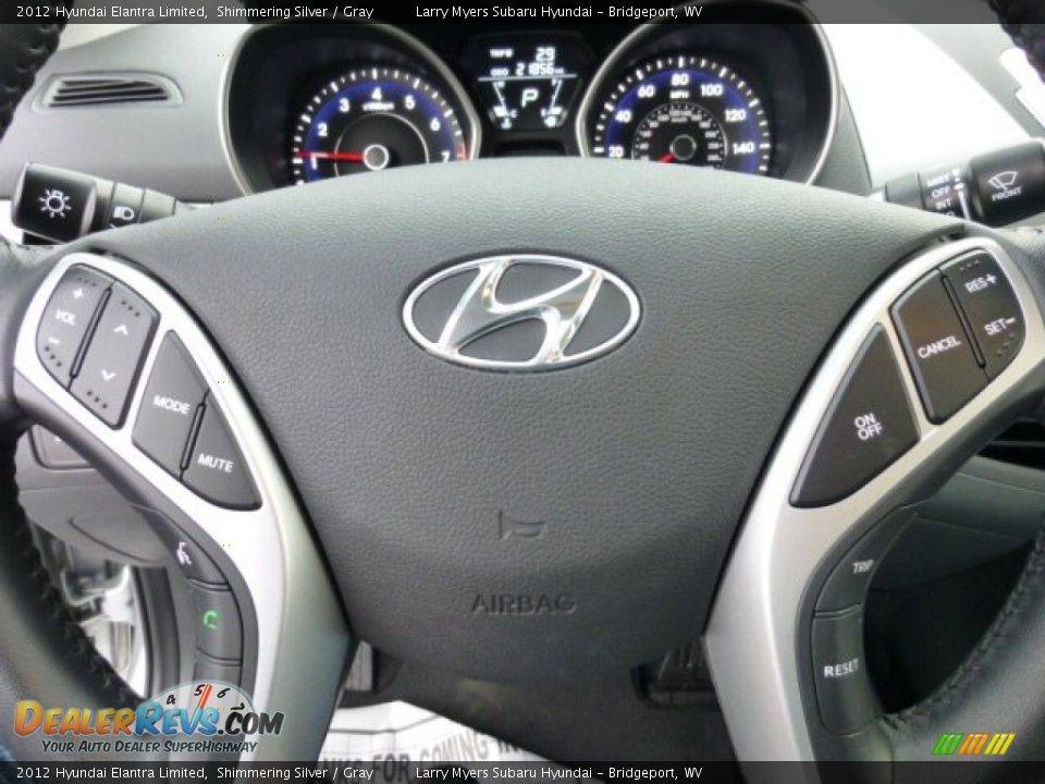 2012 Hyundai Elantra Limited Shimmering Silver / Gray Photo #18