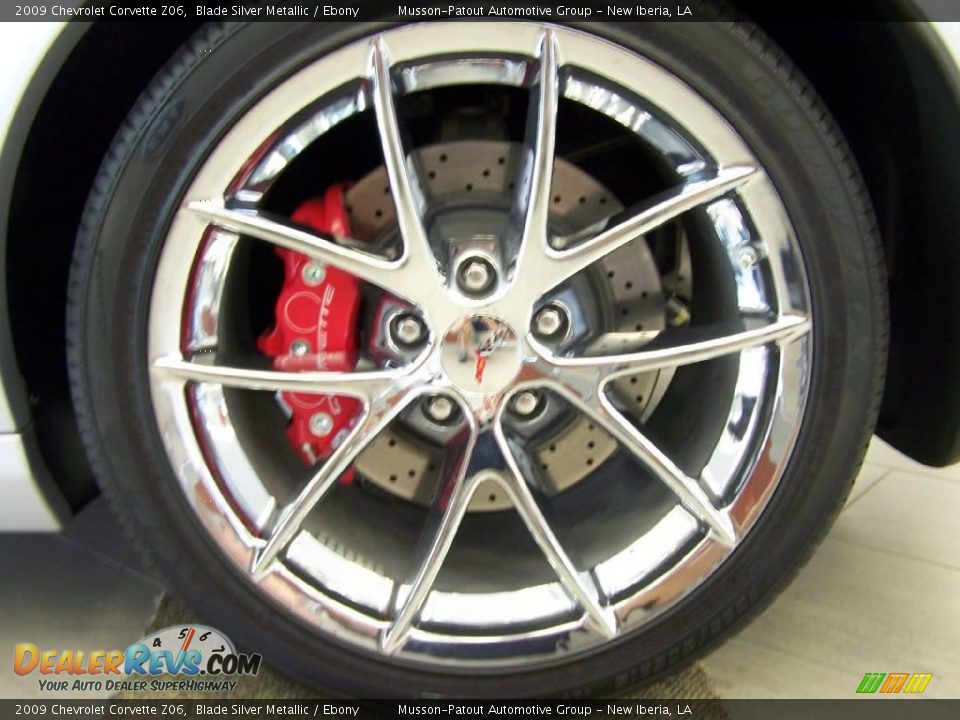 2009 Chevrolet Corvette Z06 Blade Silver Metallic / Ebony Photo #16