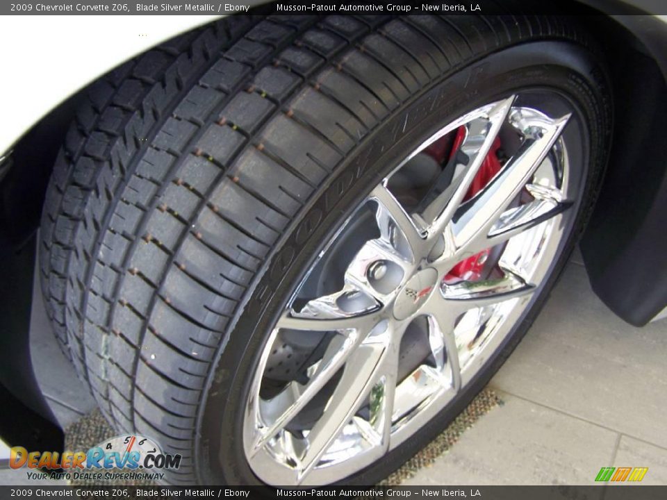 2009 Chevrolet Corvette Z06 Blade Silver Metallic / Ebony Photo #17