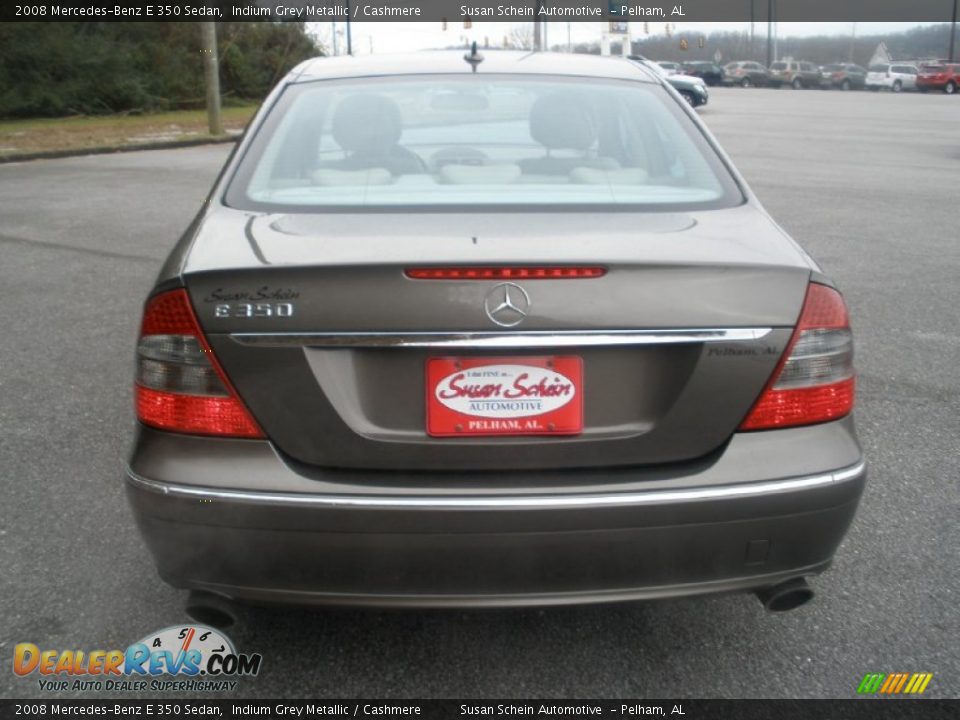 2008 Mercedes-Benz E 350 Sedan Indium Grey Metallic / Cashmere Photo #10