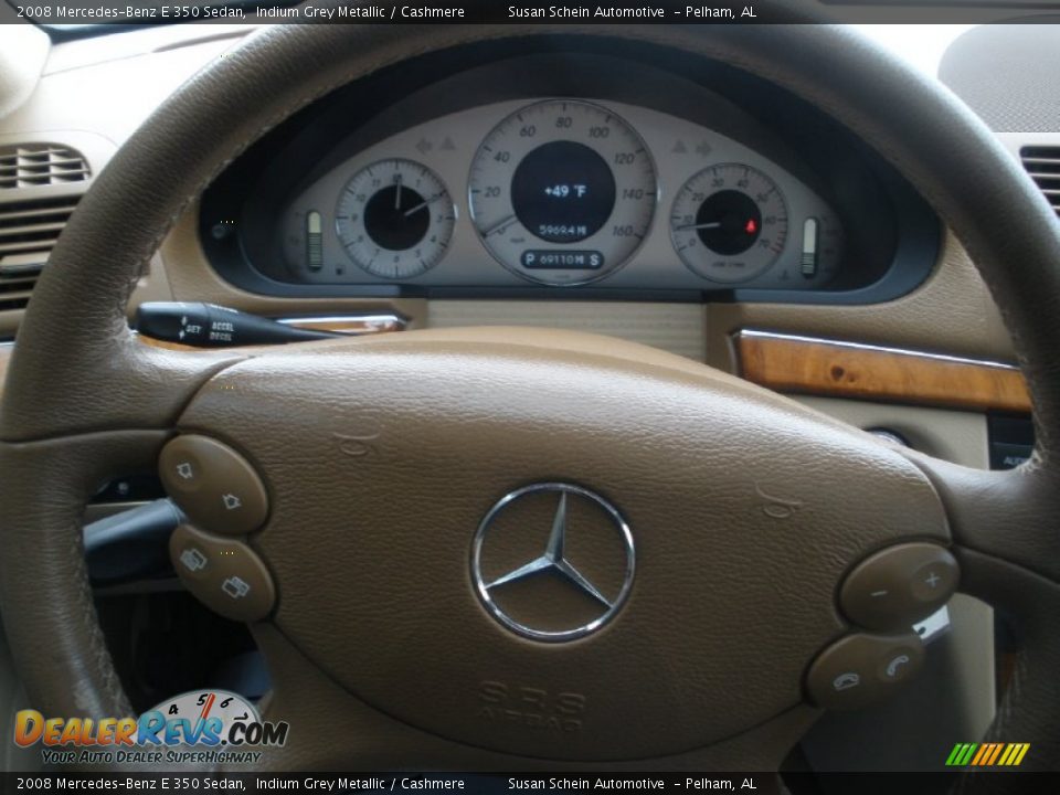 2008 Mercedes-Benz E 350 Sedan Indium Grey Metallic / Cashmere Photo #26