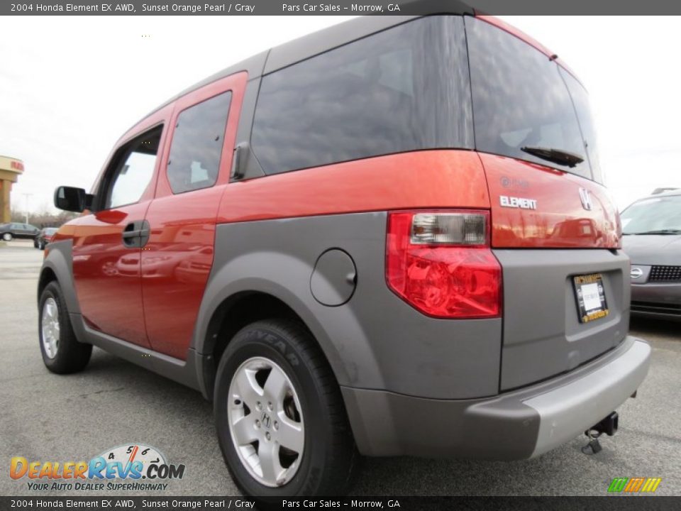 2004 Honda Element EX AWD Sunset Orange Pearl / Gray Photo #2