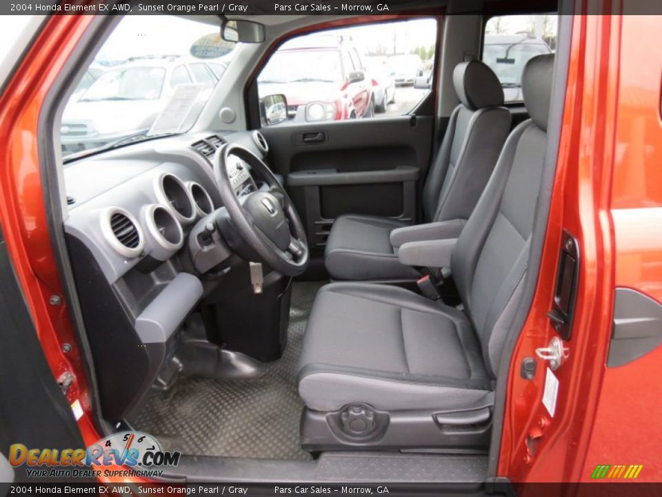 2004 Honda Element EX AWD Sunset Orange Pearl / Gray Photo #6