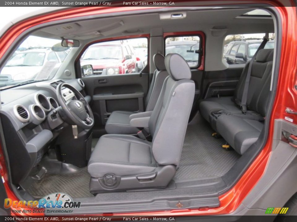 2004 Honda Element EX AWD Sunset Orange Pearl / Gray Photo #8