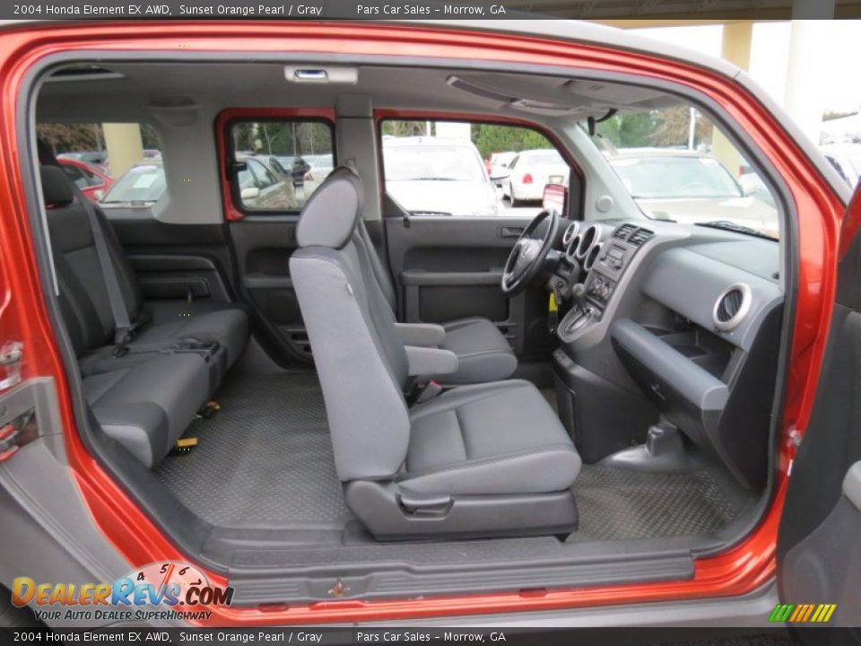 2004 Honda Element EX AWD Sunset Orange Pearl / Gray Photo #10