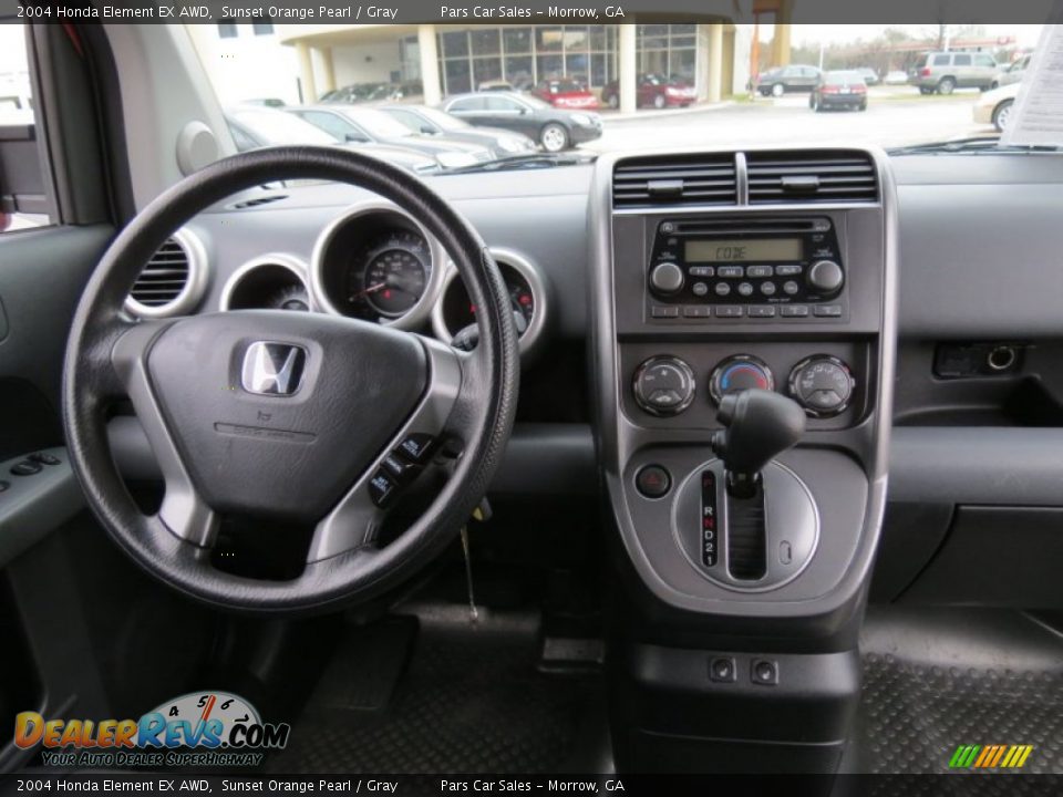 2004 Honda Element EX AWD Sunset Orange Pearl / Gray Photo #11