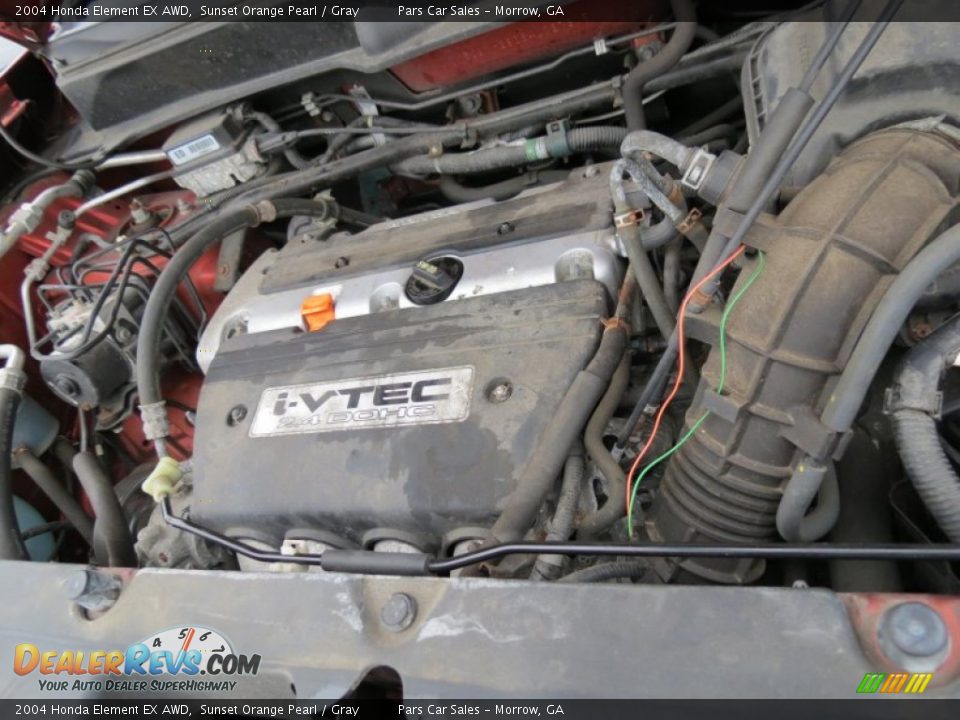 2004 Honda Element EX AWD Sunset Orange Pearl / Gray Photo #12