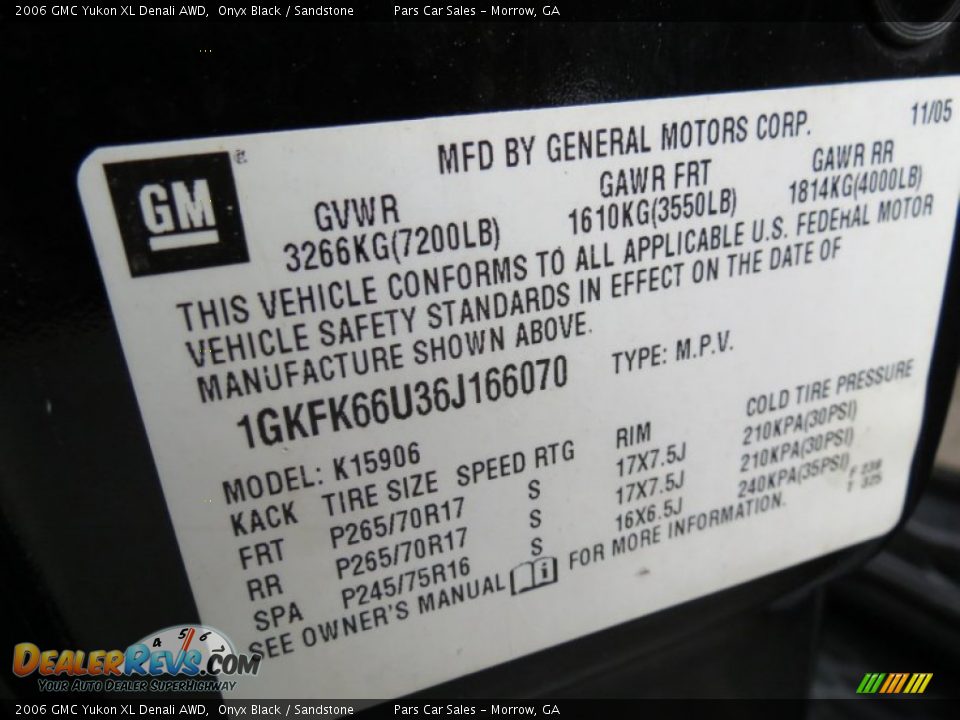 2006 GMC Yukon XL Denali AWD Onyx Black / Sandstone Photo #17
