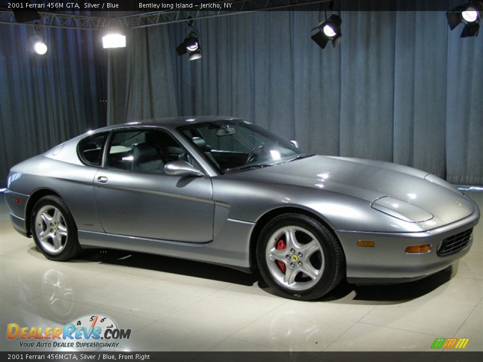 2001 Ferrari 456MGTA, Silver / Blue, Front Right - 2001 Ferrari 456M
