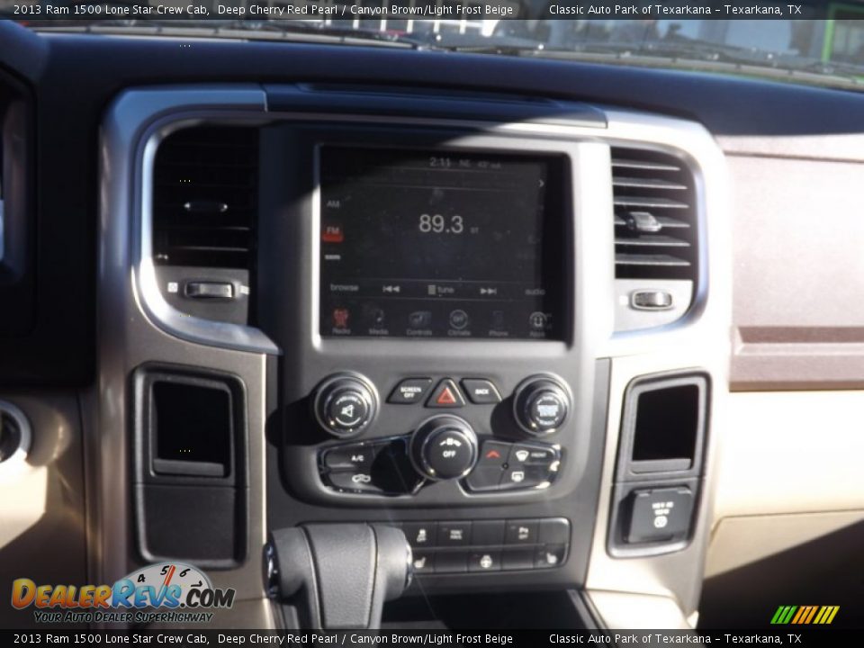 2013 Ram 1500 Lone Star Crew Cab Deep Cherry Red Pearl / Canyon Brown/Light Frost Beige Photo #9