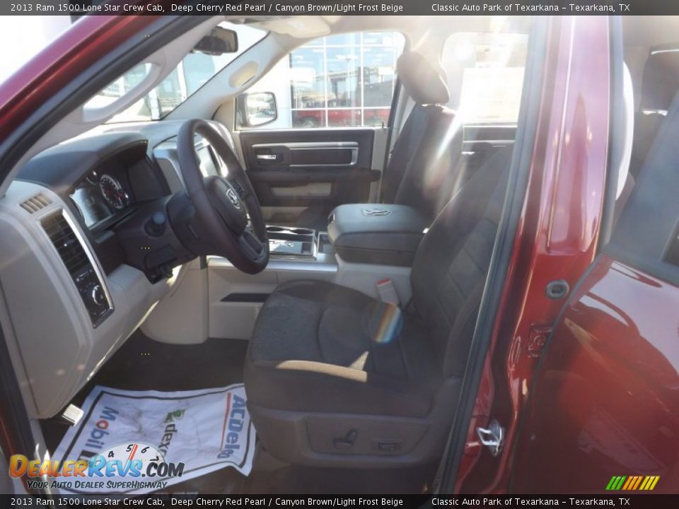 2013 Ram 1500 Lone Star Crew Cab Deep Cherry Red Pearl / Canyon Brown/Light Frost Beige Photo #11