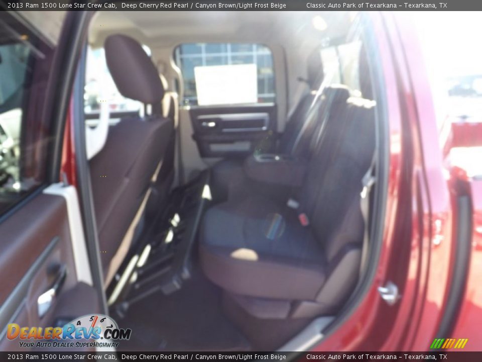 2013 Ram 1500 Lone Star Crew Cab Deep Cherry Red Pearl / Canyon Brown/Light Frost Beige Photo #13