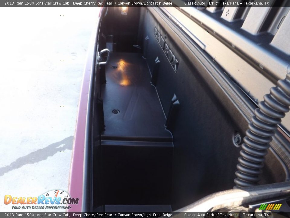 2013 Ram 1500 Lone Star Crew Cab Deep Cherry Red Pearl / Canyon Brown/Light Frost Beige Photo #19