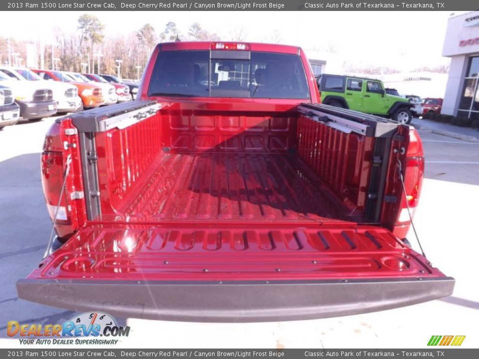 2013 Ram 1500 Lone Star Crew Cab Deep Cherry Red Pearl / Canyon Brown/Light Frost Beige Photo #20